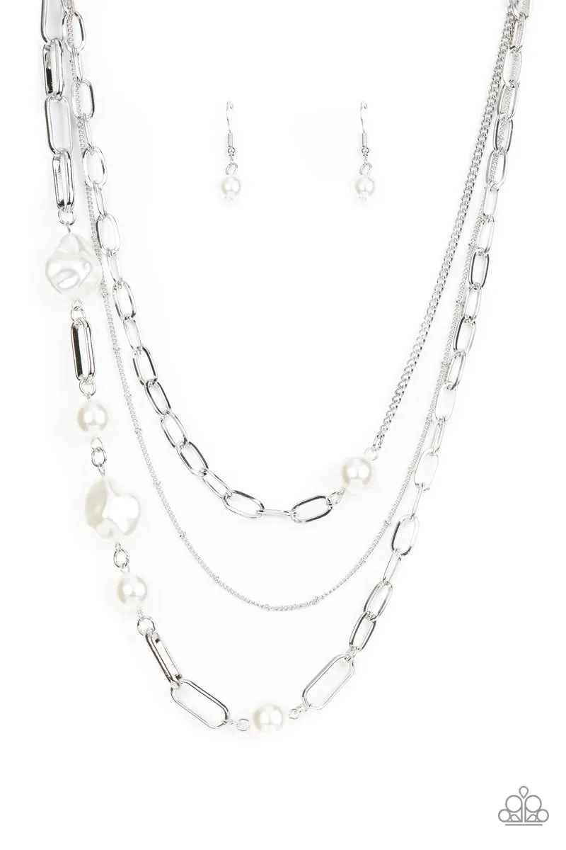 Paparazzi Modern Innovation - White Necklace