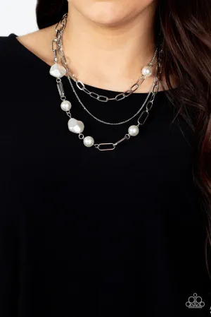 Paparazzi Modern Innovation - White Necklace