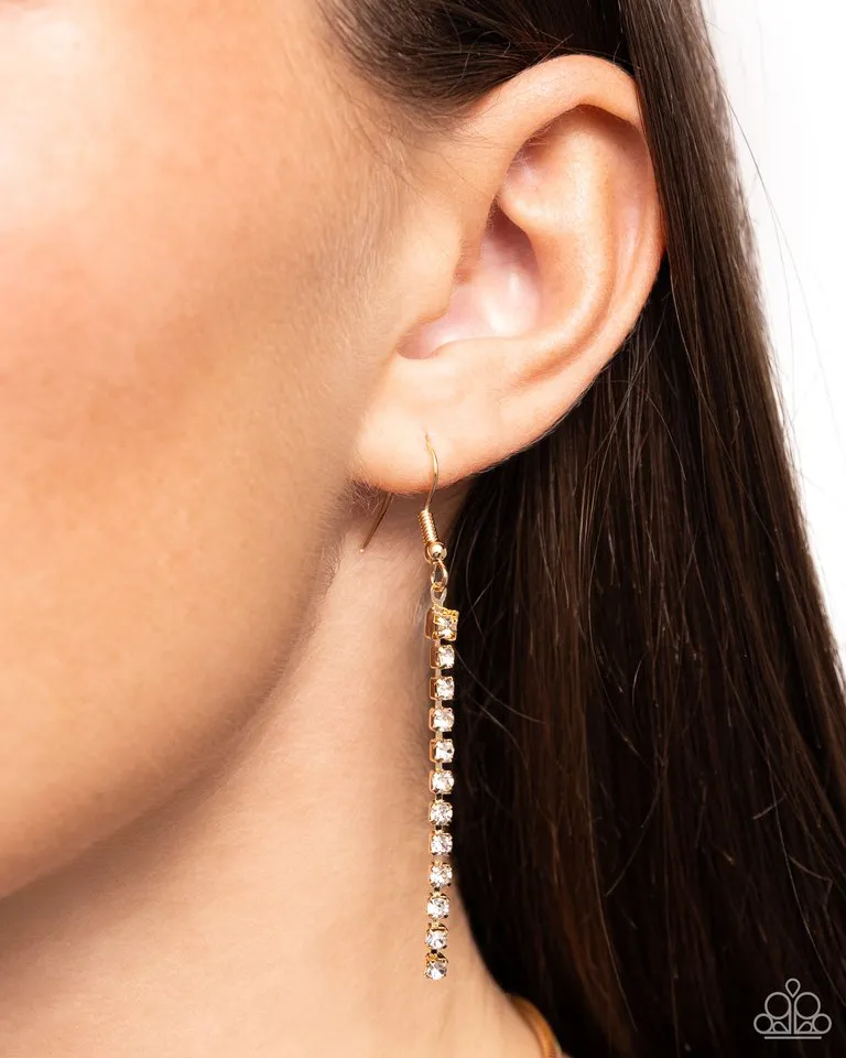 Paparazzi Necklace ~ Knotted Keeper - Gold