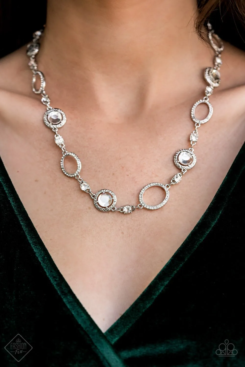 Paparazzi Pushing Your Luxe White Short Necklace - Fashion Fix Fiercely 5th Avenue November 2020