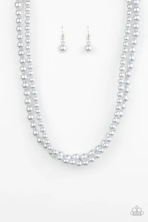 Paparazzi  Woman Of The Century - Silver Pearl Necklace