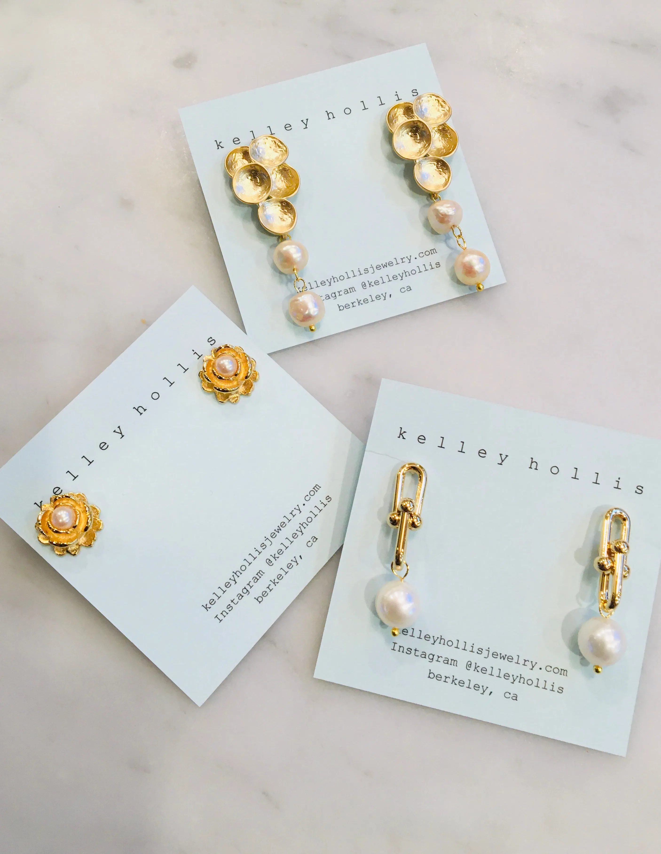 Paperclip Pearl Earrings