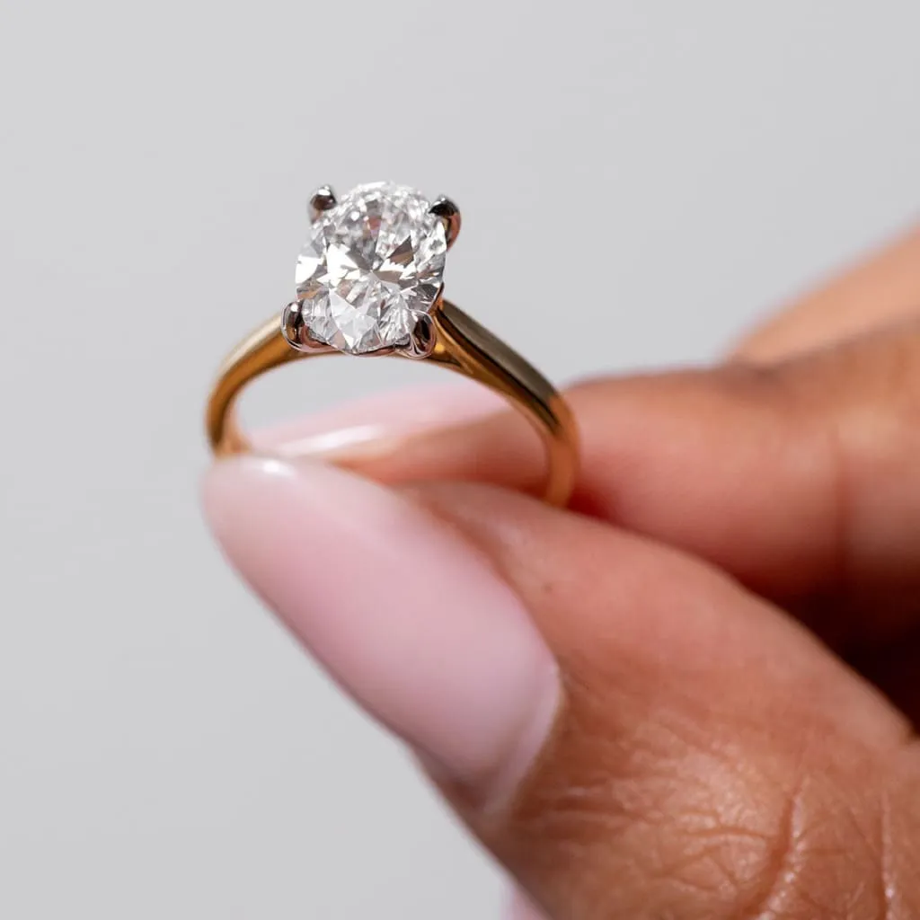 PARIS 1.75ct | Oval Solitaire Lab Diamond Set in 18ct Gold