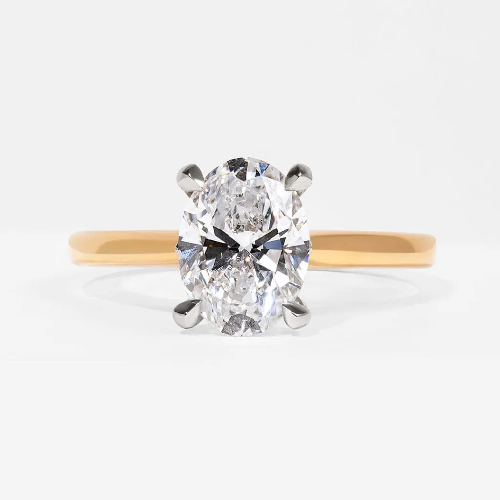 PARIS 1.75ct | Oval Solitaire Lab Diamond Set in 18ct Gold