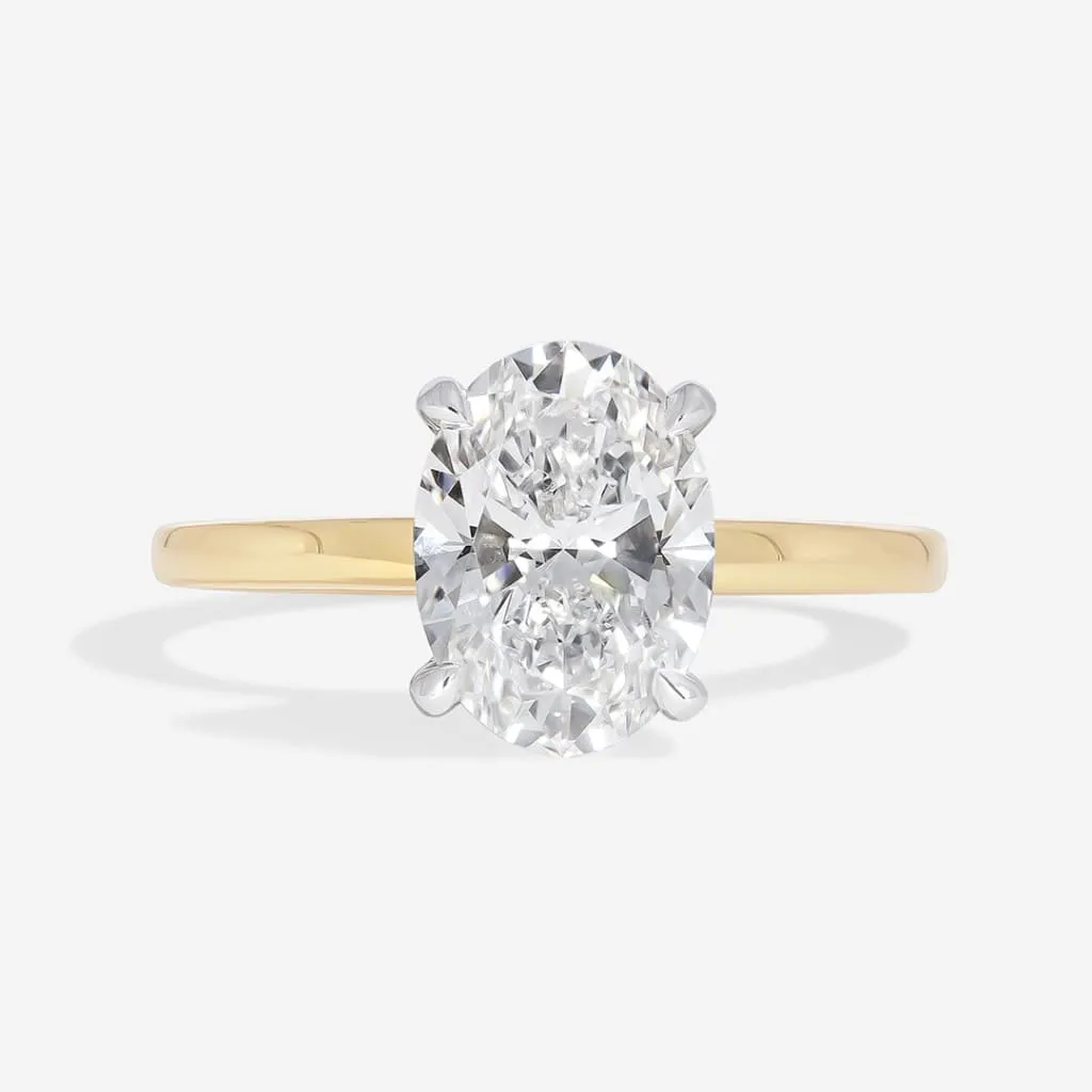 PARIS 2ct | Oval Solitaire Lab Diamond Set in 18ct Gold