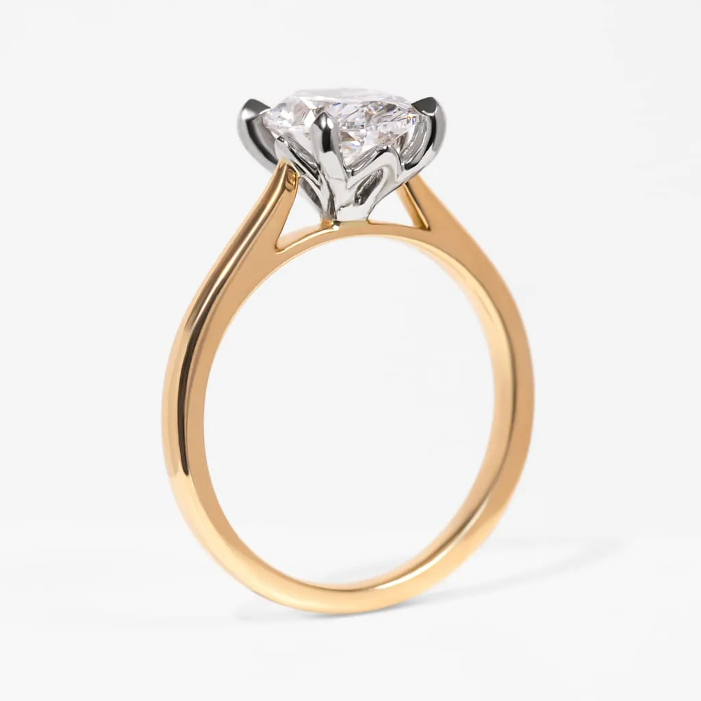 PARIS 2ct | Oval Solitaire Lab Diamond Set in 18ct Gold