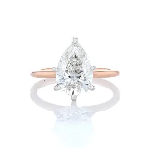 Pear Solitaire Diamond Engagement Ring