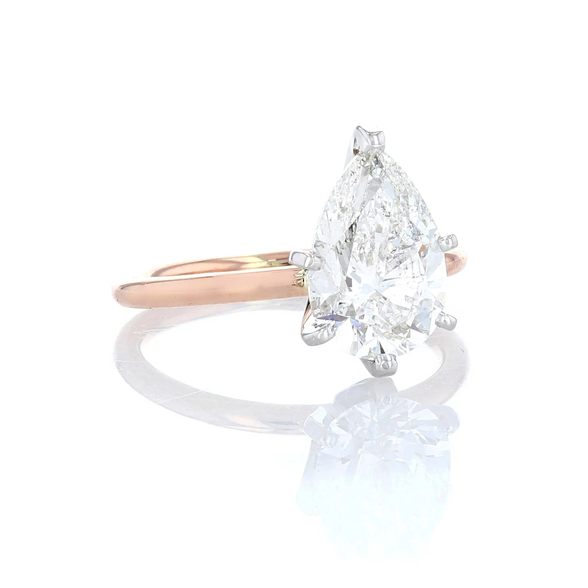 Pear Solitaire Diamond Engagement Ring