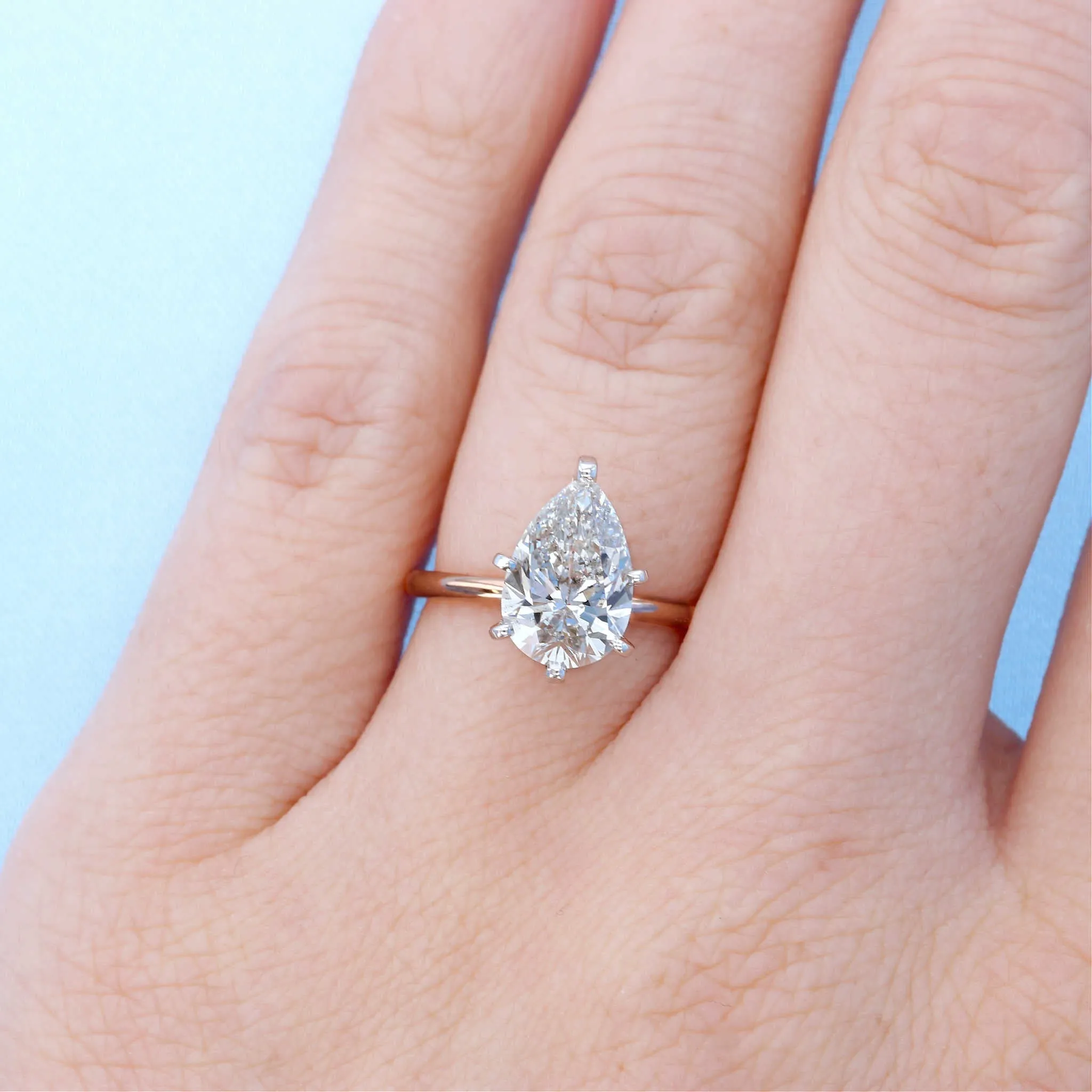 Pear Solitaire Diamond Engagement Ring