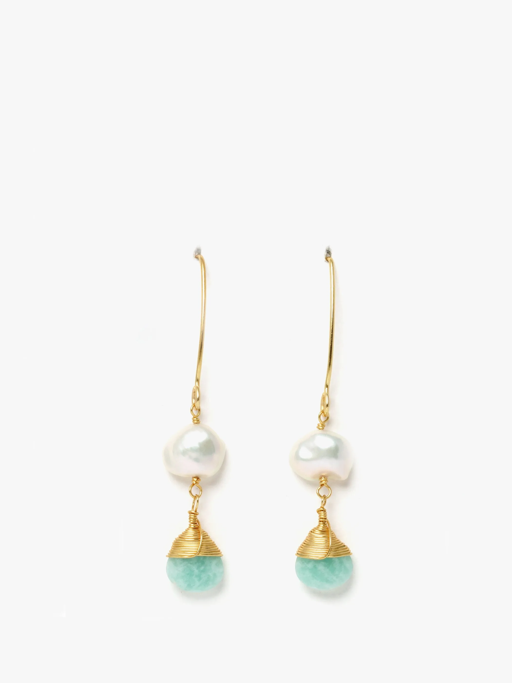 Pearl & Gemstone Drop Danglers