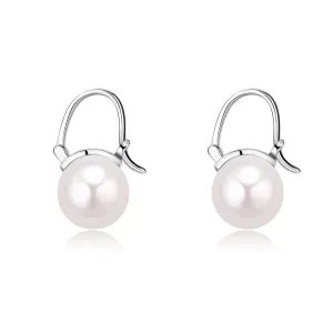 Pearl Modern Bucket-Shaped Earrings