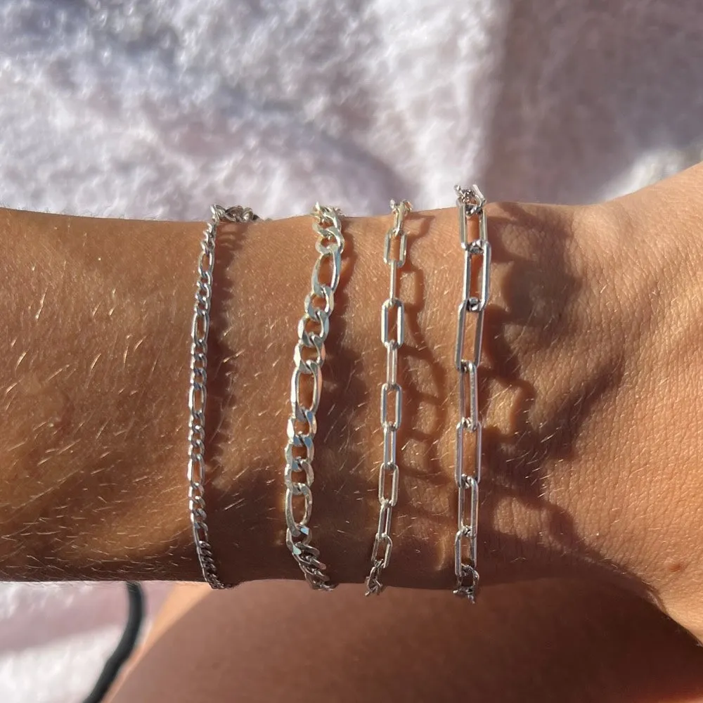 Personalised Small Silver Paperclip Chain Bracelet