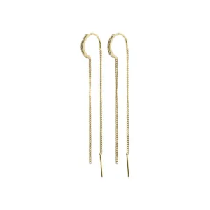 Pilgrim - Blossom Crystal Chain Earrings - Gold Plated