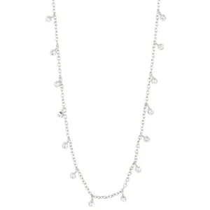 Pilgrim Maja Silver Crystal Multi Drops Fine Necklace