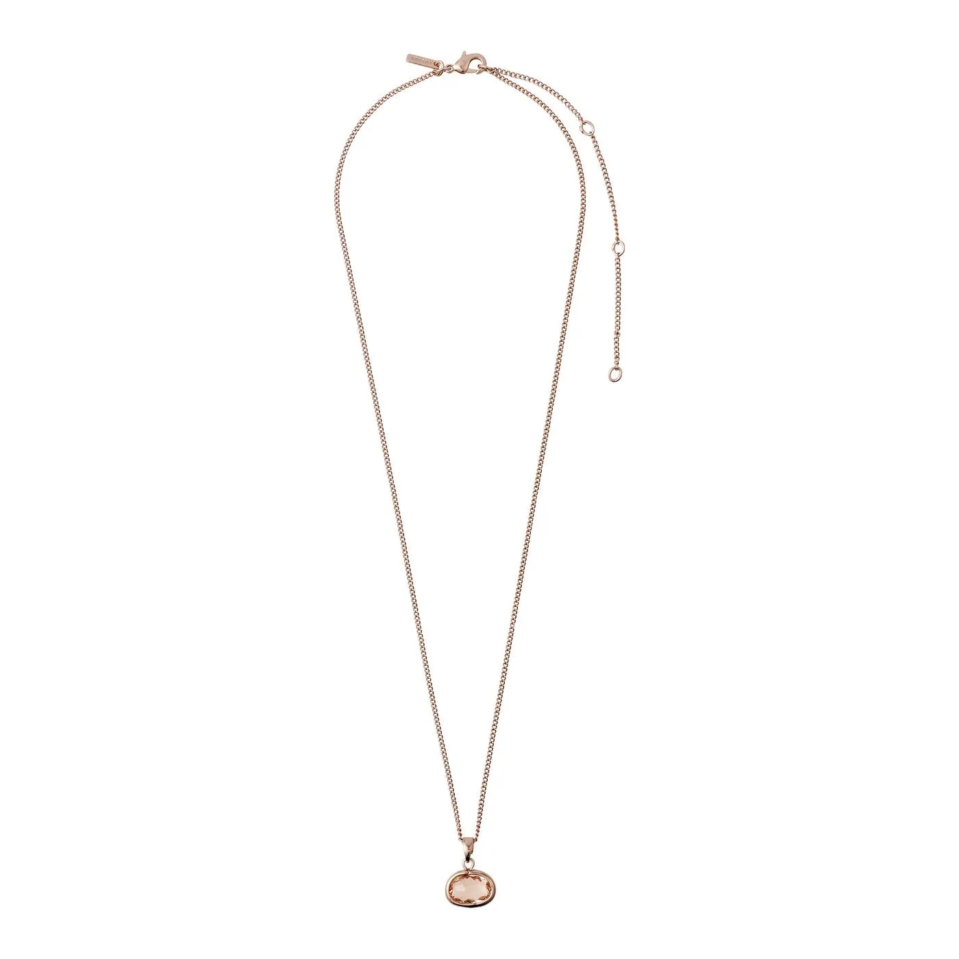 Pilgrim necklace / brown transparent stone