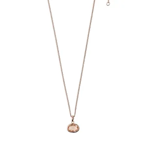 Pilgrim necklace / brown transparent stone