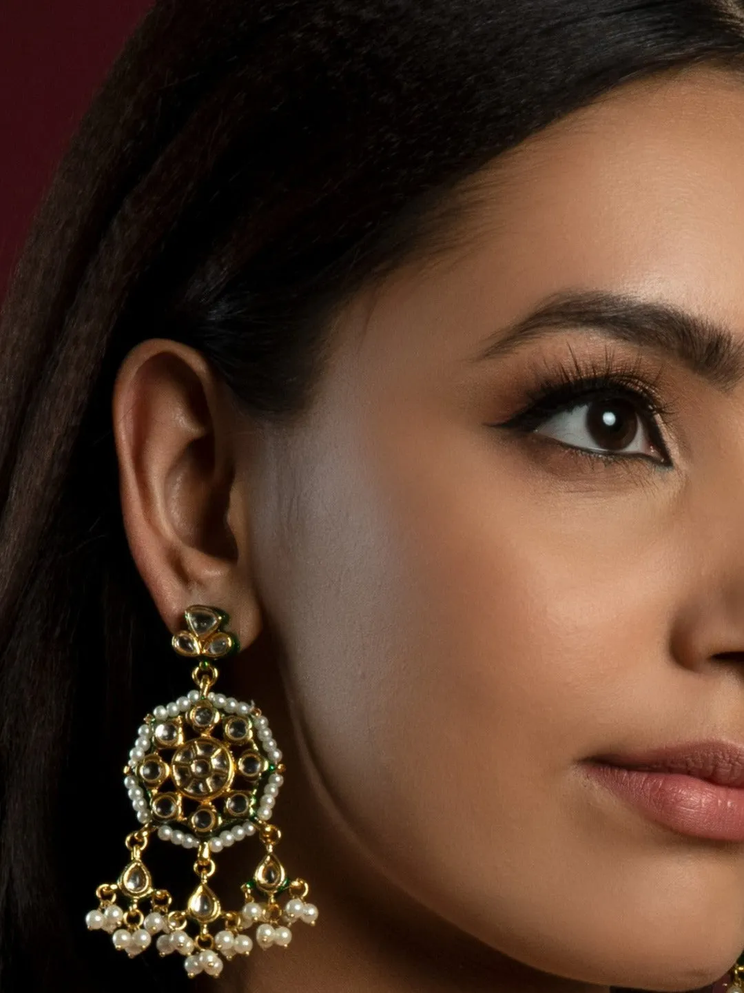 Premium Kundan Choker Necklace Set with Earrings