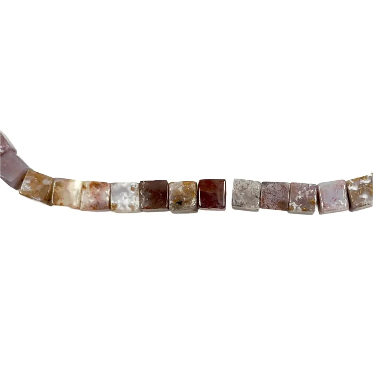 Purple Crazy Agate Square Beads Natural 4mm