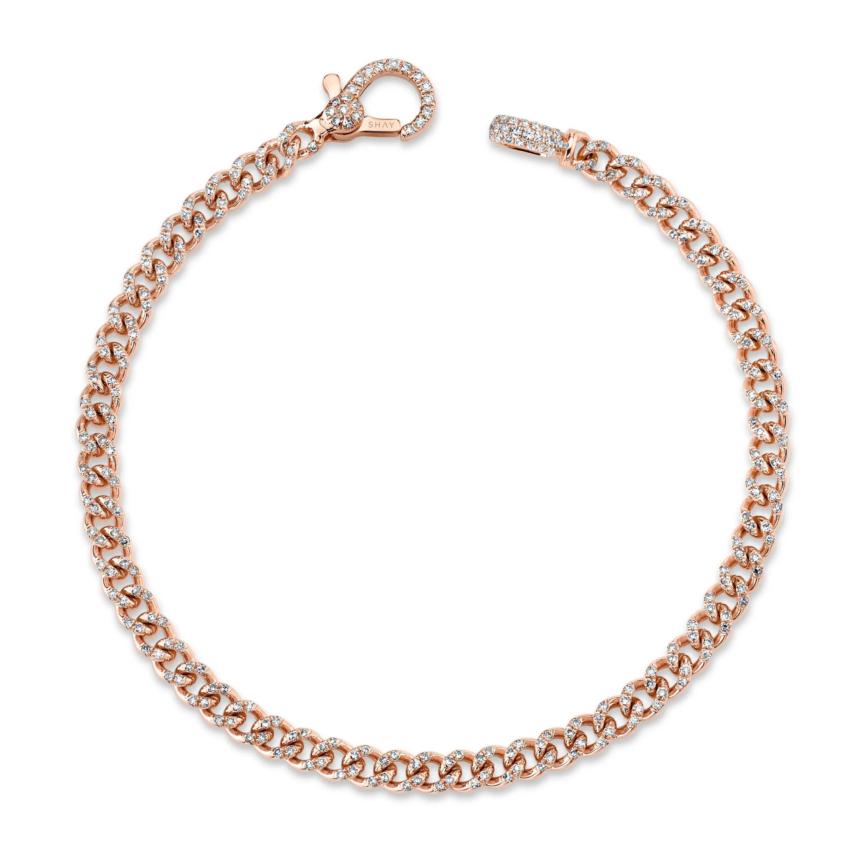 READY TO SHIP DIAMOND PAVE BABY LINK BRACELET