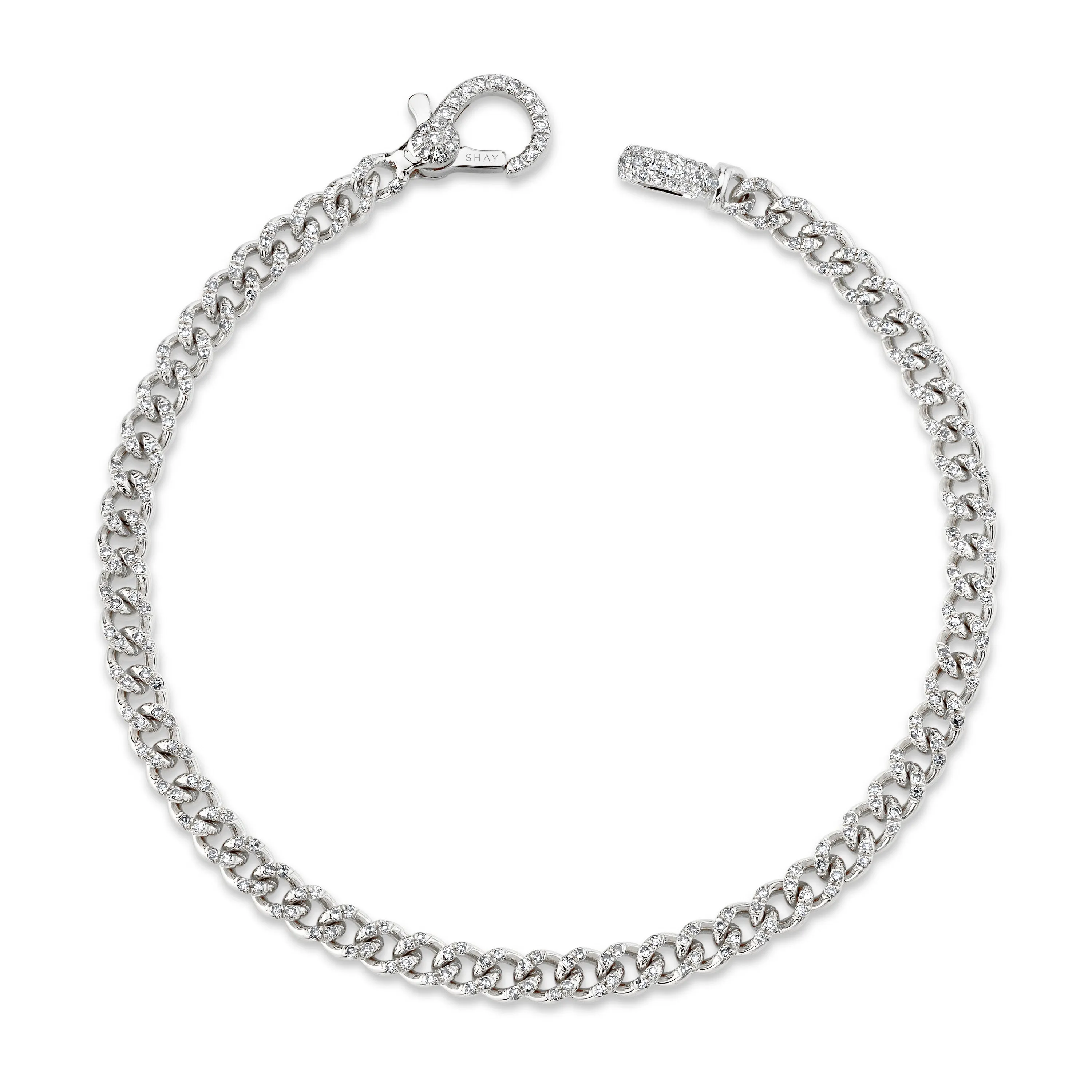 READY TO SHIP DIAMOND PAVE BABY LINK BRACELET