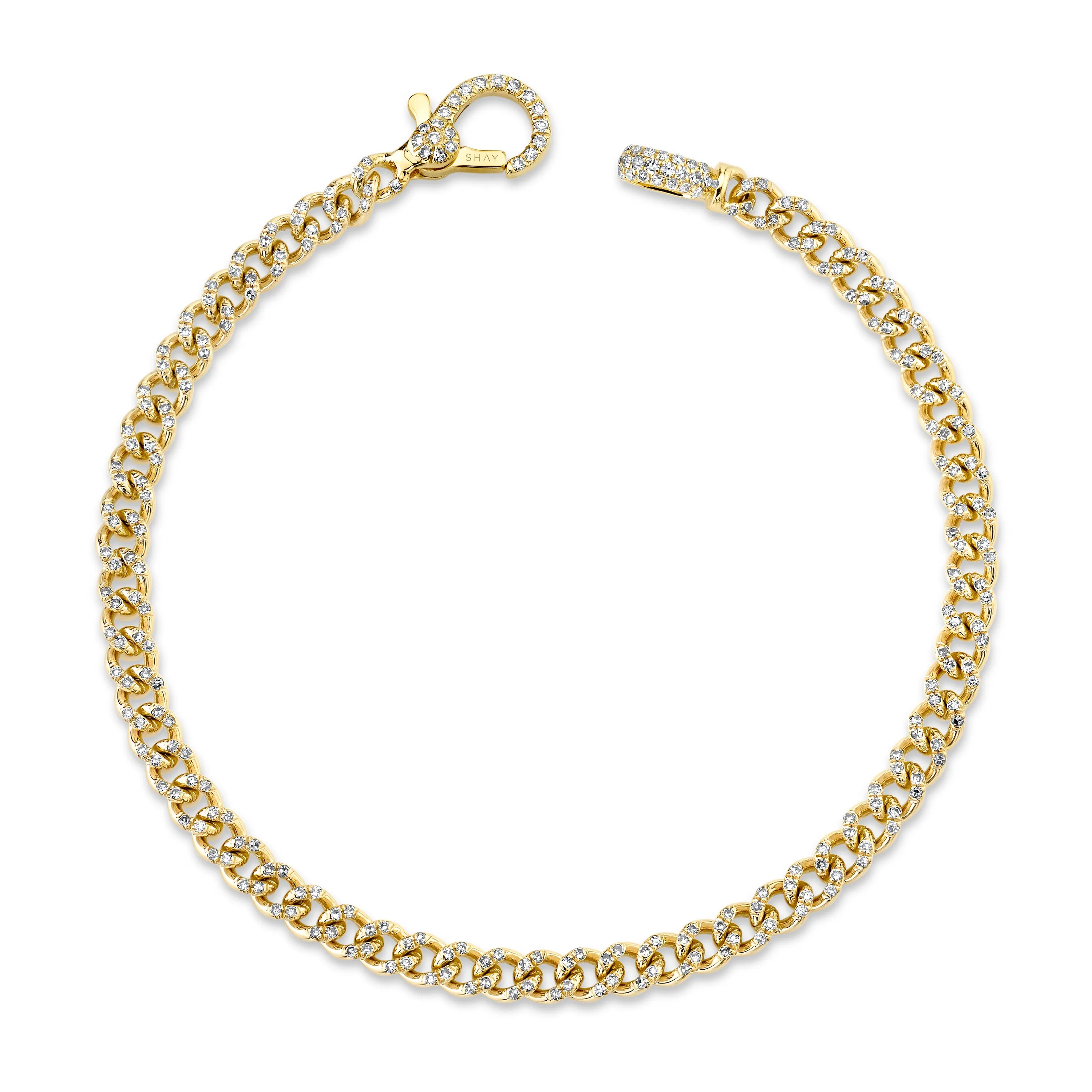 READY TO SHIP DIAMOND PAVE BABY LINK BRACELET