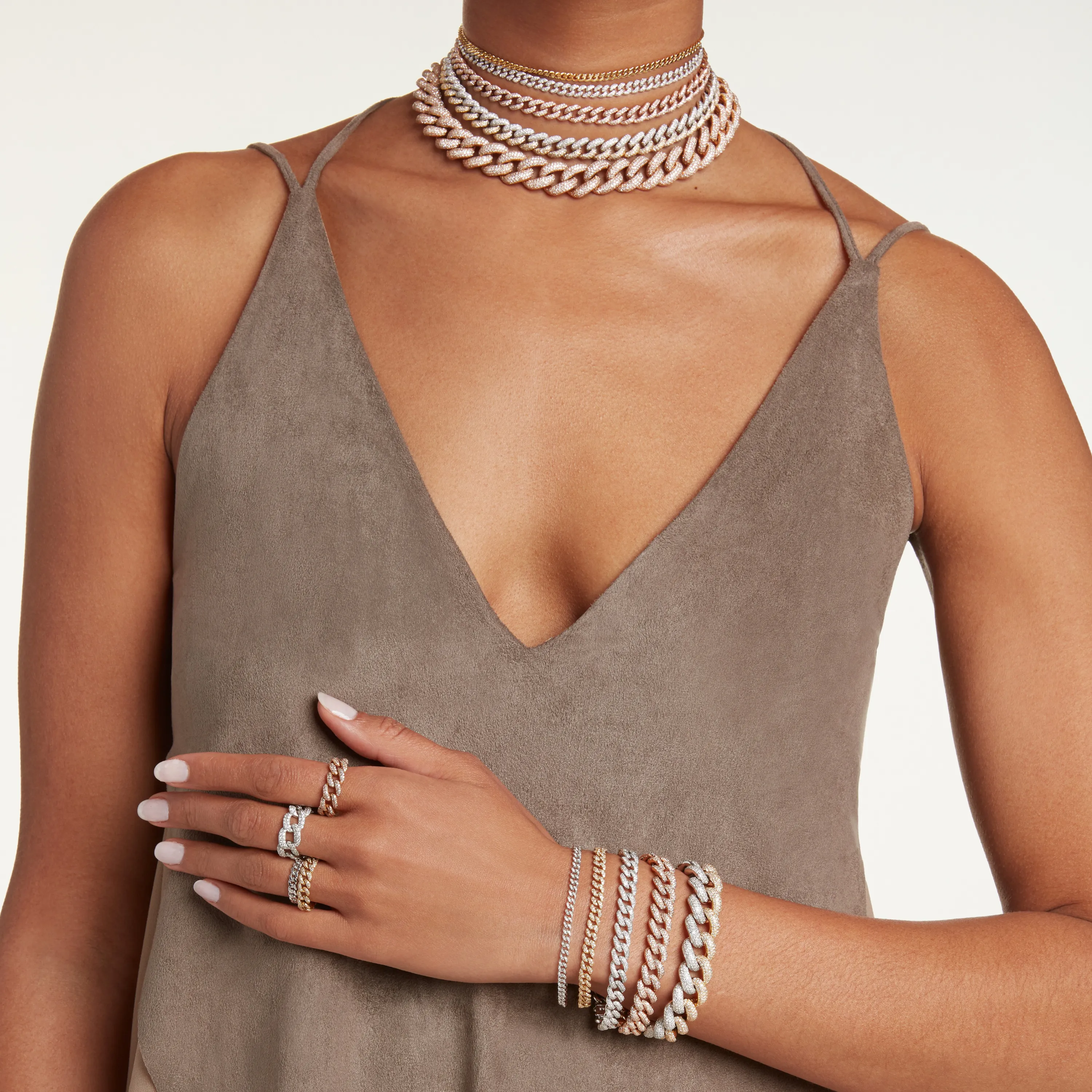 READY TO SHIP DIAMOND PAVE BABY LINK BRACELET