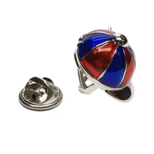 Red and Blue Jockeys Helmet Lapel Pin