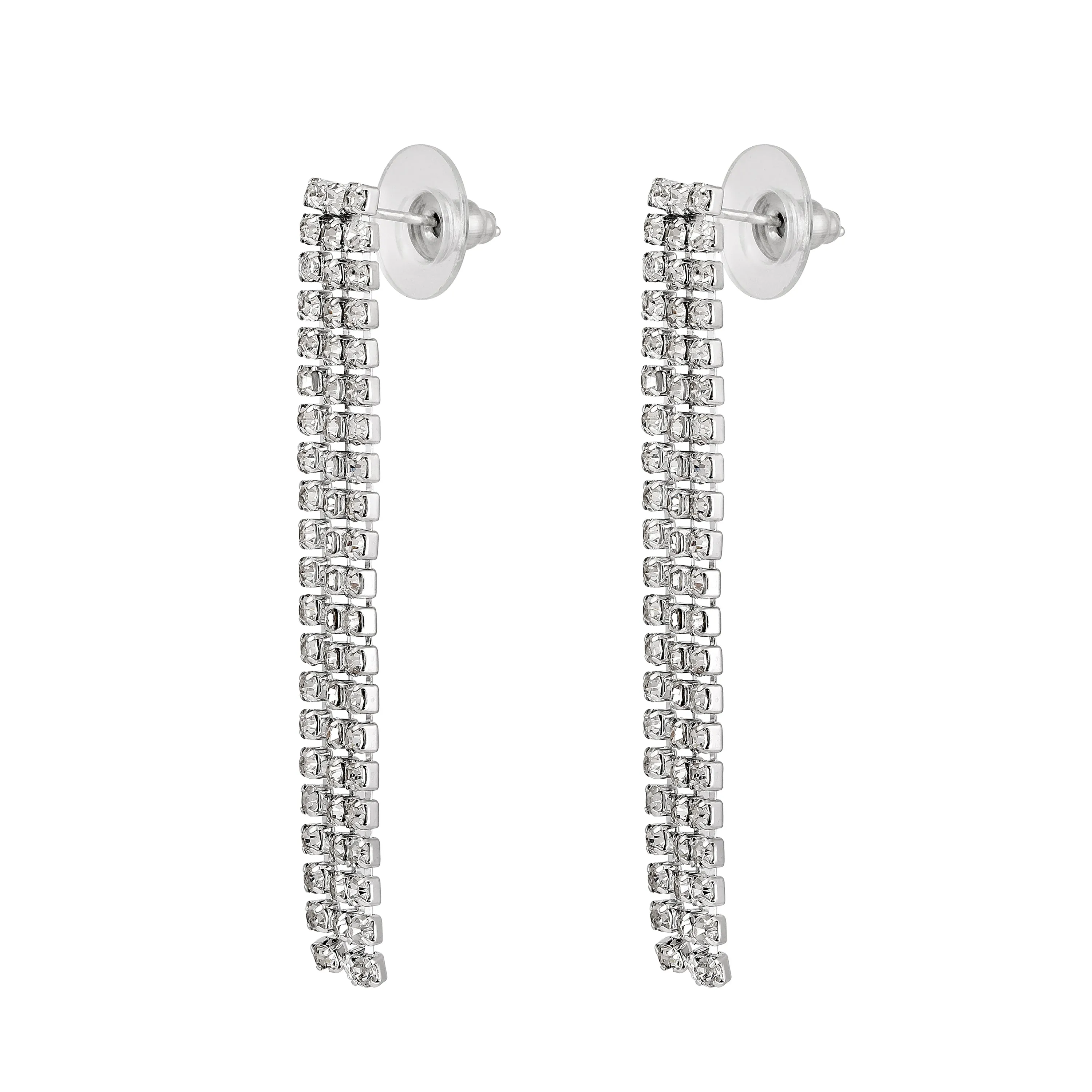 Rhodium Plated Studed Choker Necklace Set