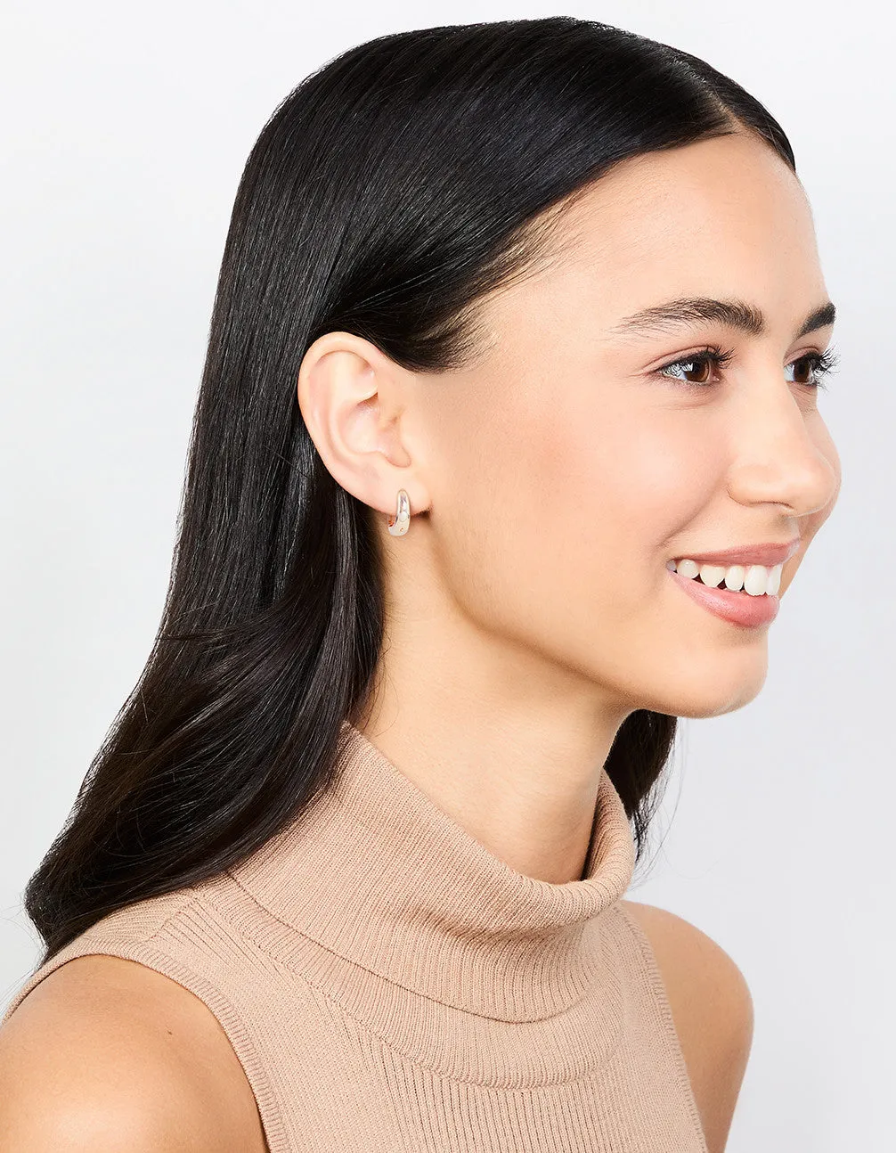 Rose Gold Small Huggie Earrings