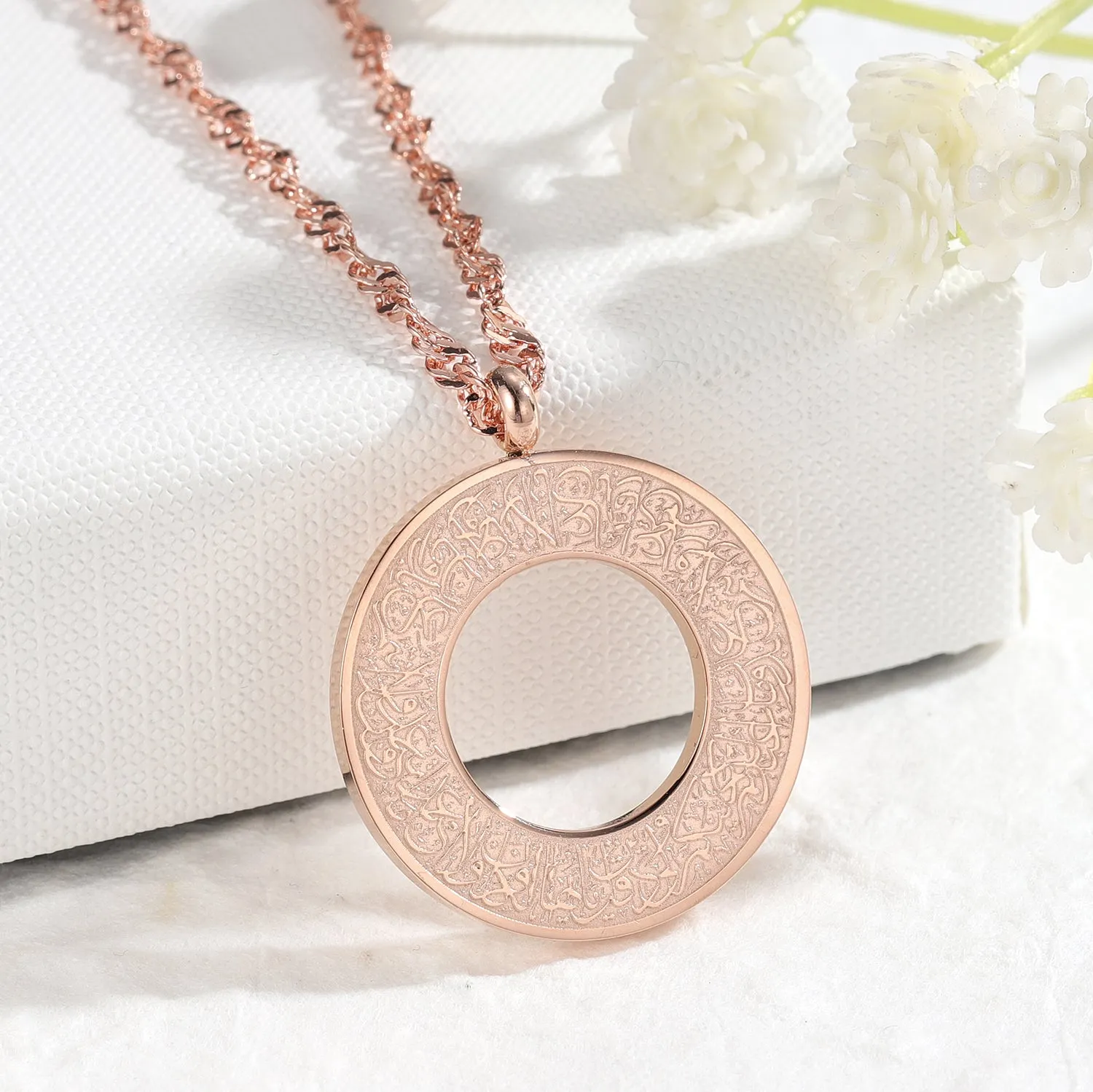 Round Islamic Calligraphy Pendants