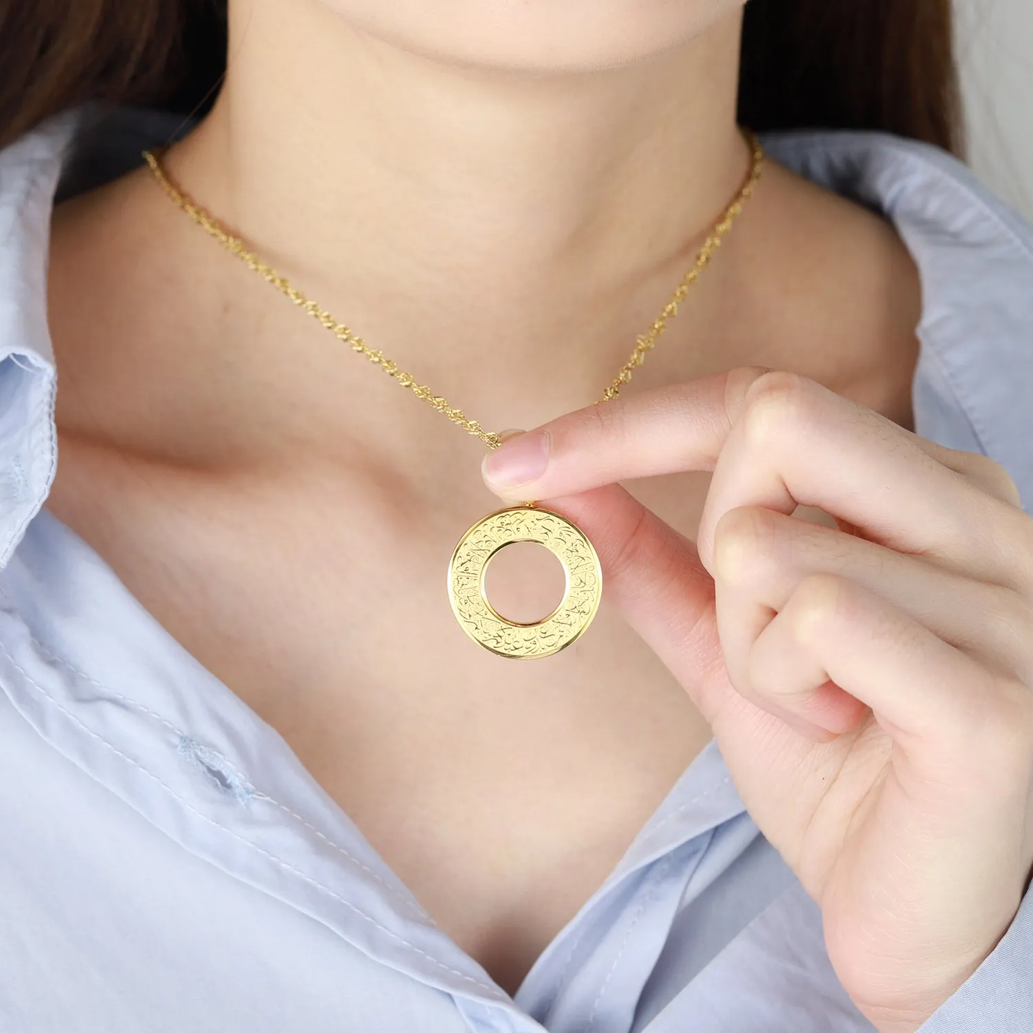 Round Islamic Calligraphy Pendants