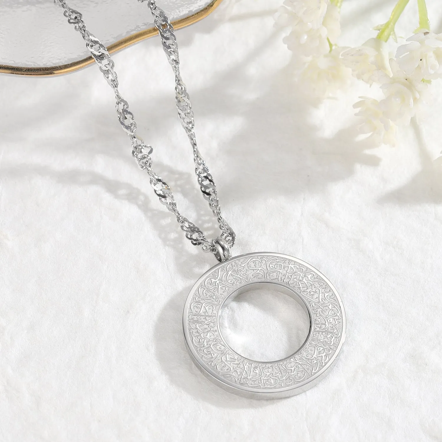 Round Islamic Calligraphy Pendants
