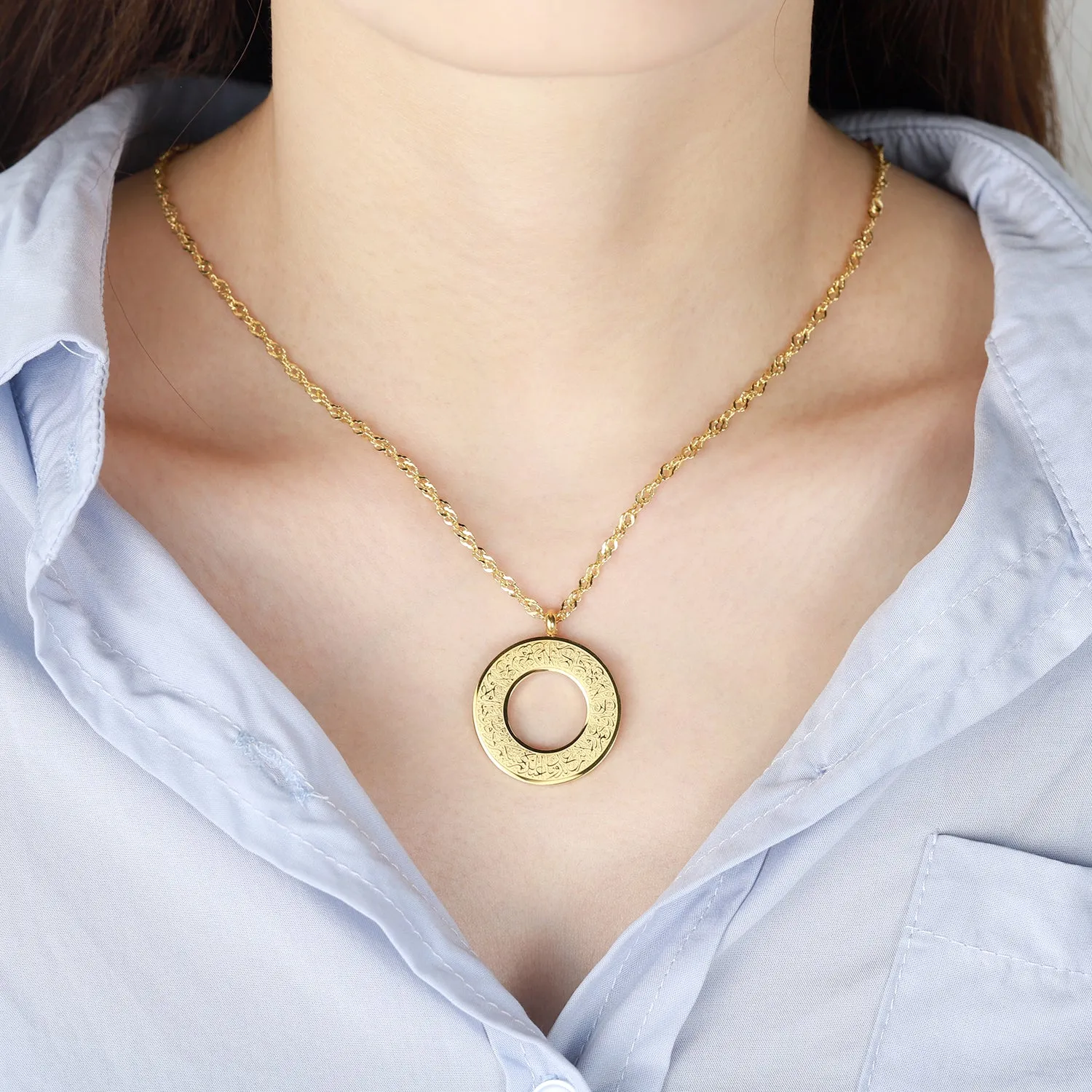 Round Islamic Calligraphy Pendants