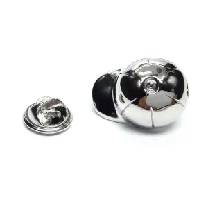 Silver  Jockeys Helmet Lapel Pin