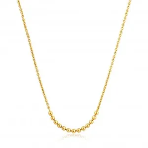 Silver Shiny Gold Plated Modern Multiple Balls Necklace N002-04G