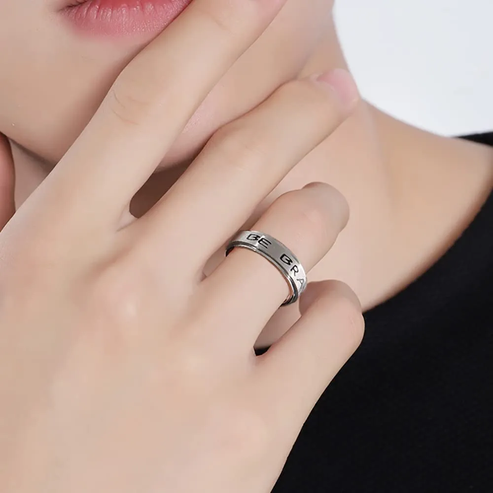 Size 11 Stainless Steel Fidget/Spinner Ring for Anxiety/Anti-Stress