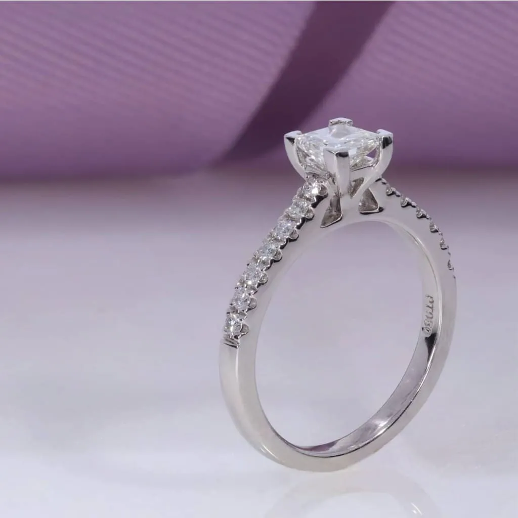 SPENCER | Princess Solitaire Diamond Set in Platinum 0.72ct