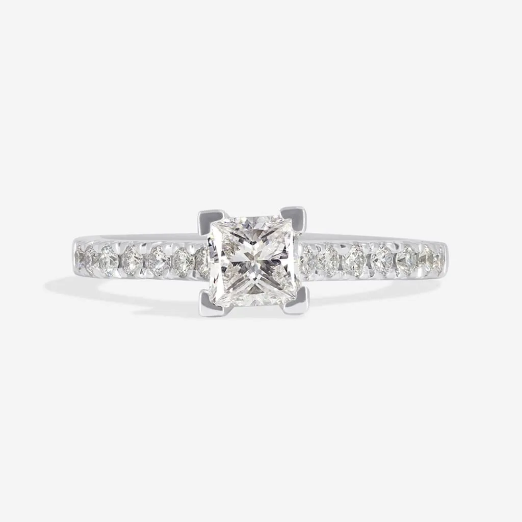 SPENCER | Princess Solitaire Diamond Set in Platinum 0.72ct