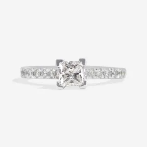 SPENCER | Princess Solitaire Diamond Set in Platinum 0.72ct