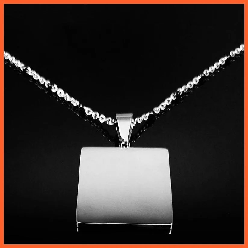 Stainless Steel Lucky Ace Of Spades Pendant Necklace