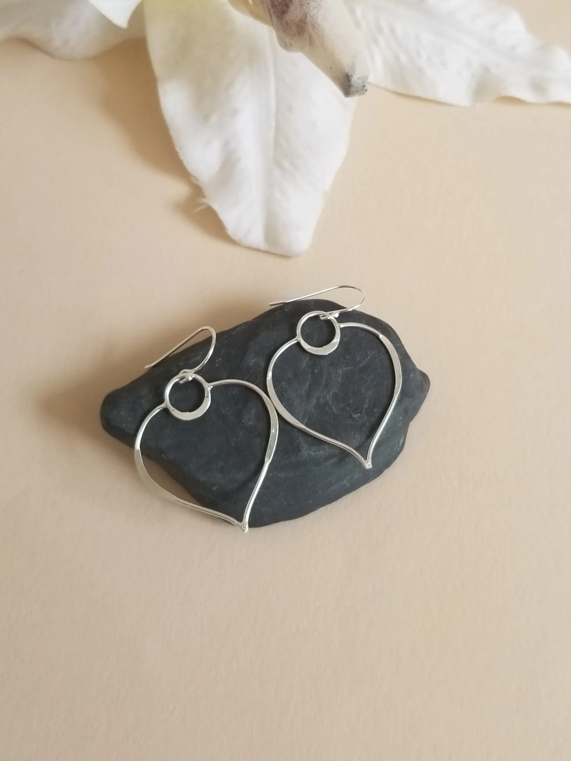 Sterling Silver Modern Lotus Petal Earrings