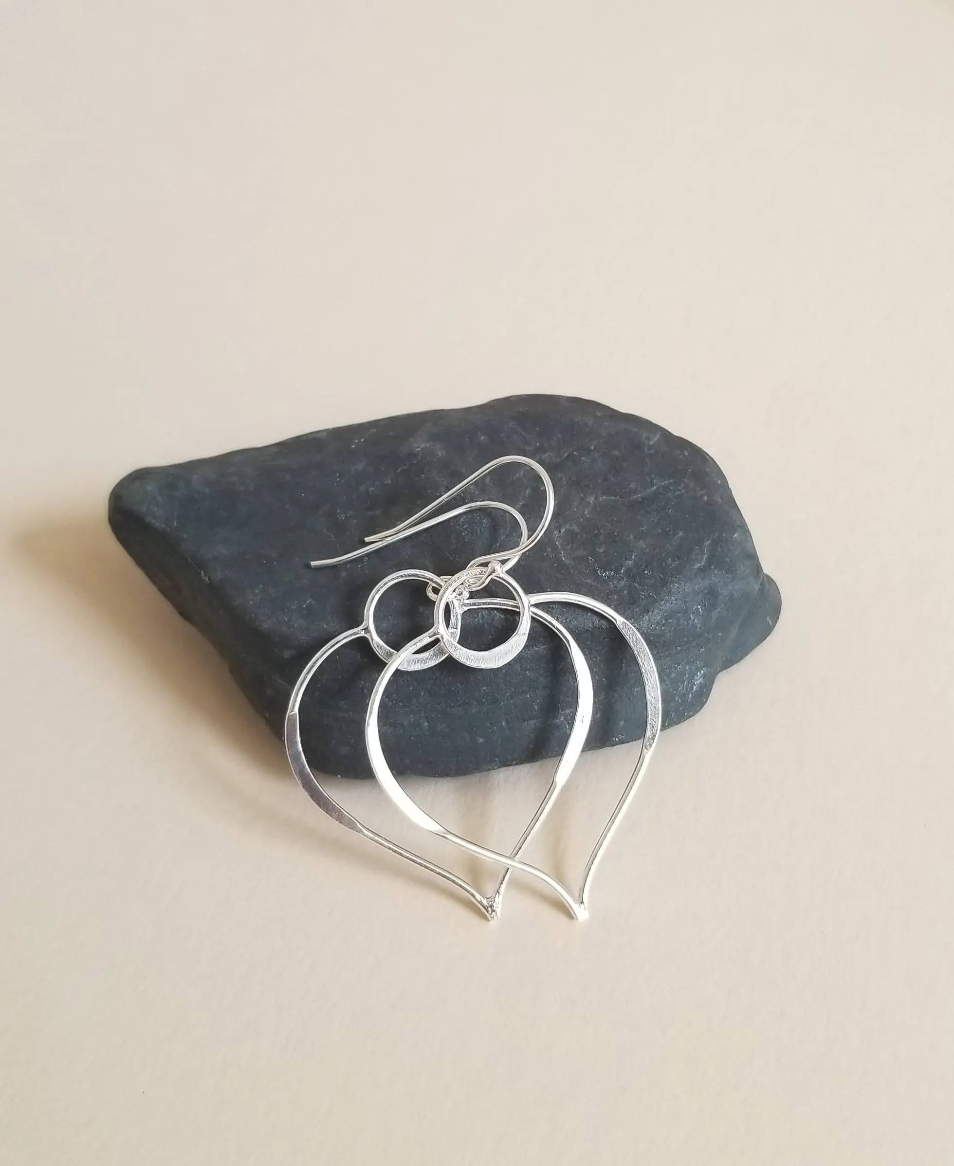 Sterling Silver Modern Lotus Petal Earrings