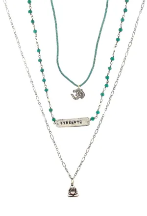 'Strength' Three-Tiered Necklace