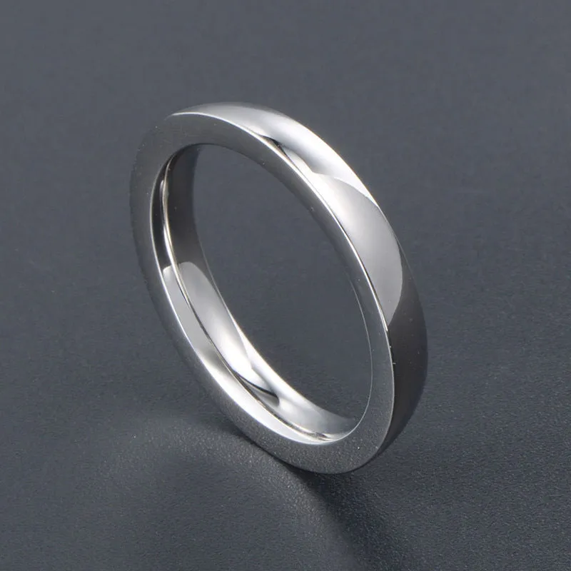 Stylish Titanium Steel Couple Rings for Men and Women - Japanese and Korean Design