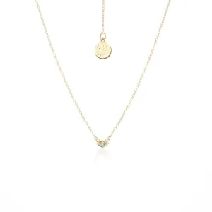 Superfine / Necklace / Keepsake / Blue Topaz   Gold