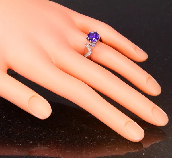 Tanzanite Ring Designed By Christopher Michael 2.41 Carat VBV Color