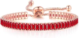 Tennis Bracelets for Women, Birthstone Horoscopet Slider Bracelets Trendy Jewelry Perfect for Birthday Gifts Thanksgiving Day Christmas Gifts Valentine's Day