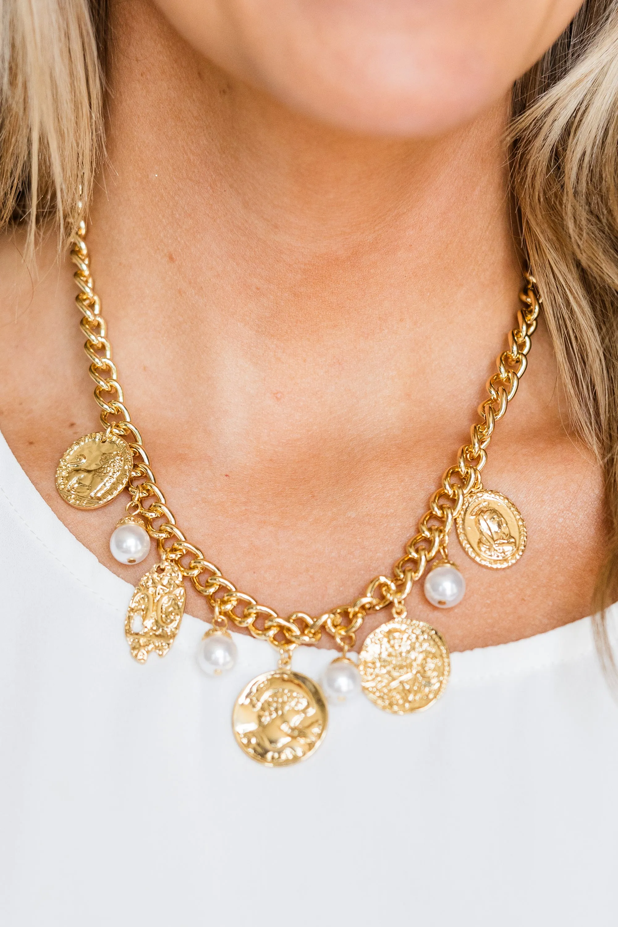The Thrill Is Gone Necklace, Gold