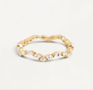 Timeless Match Ring in 14k Gold over Sterling Silver