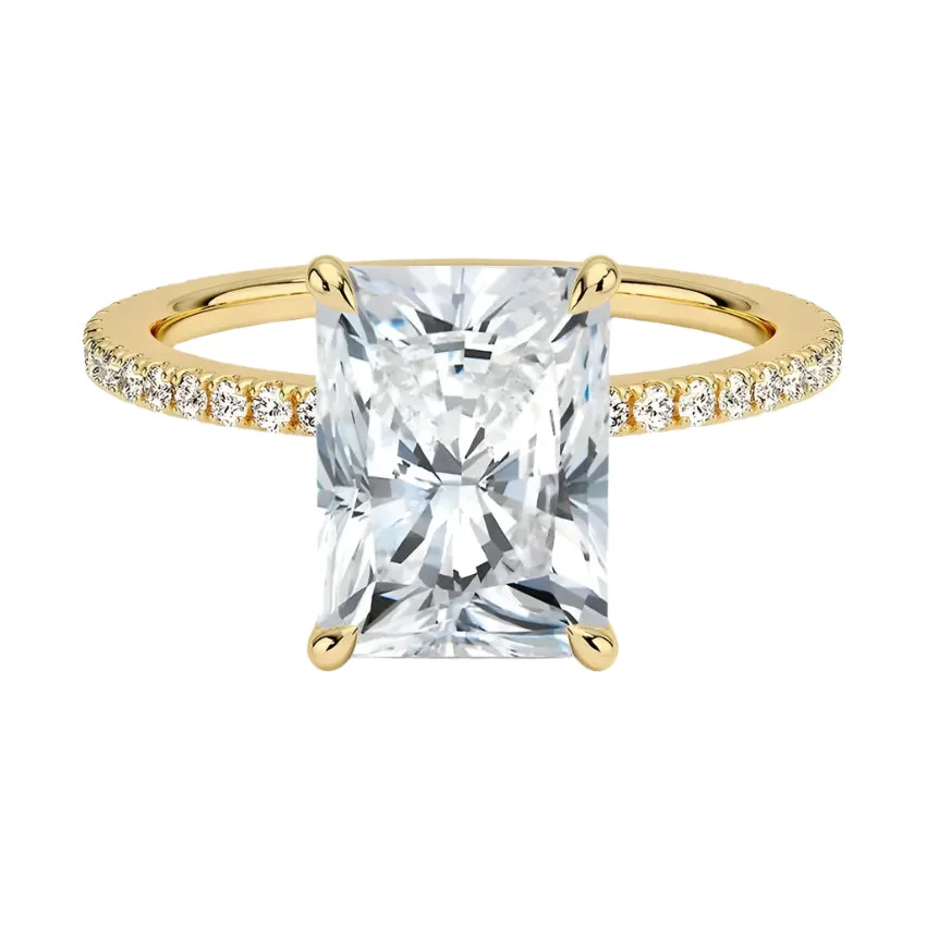 Timeless Radiant Cut Moissanite Engagement Ring